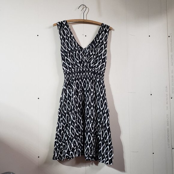 George black and white geometric Womens Summer Dress, sz XS - Picture 1 of 9